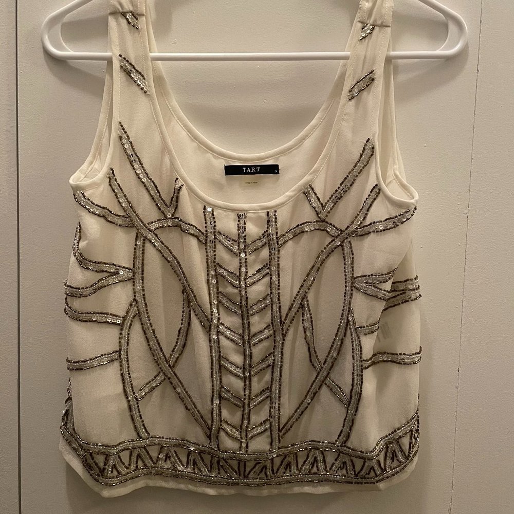 Tart - embellished beaded crop top - SZ 0